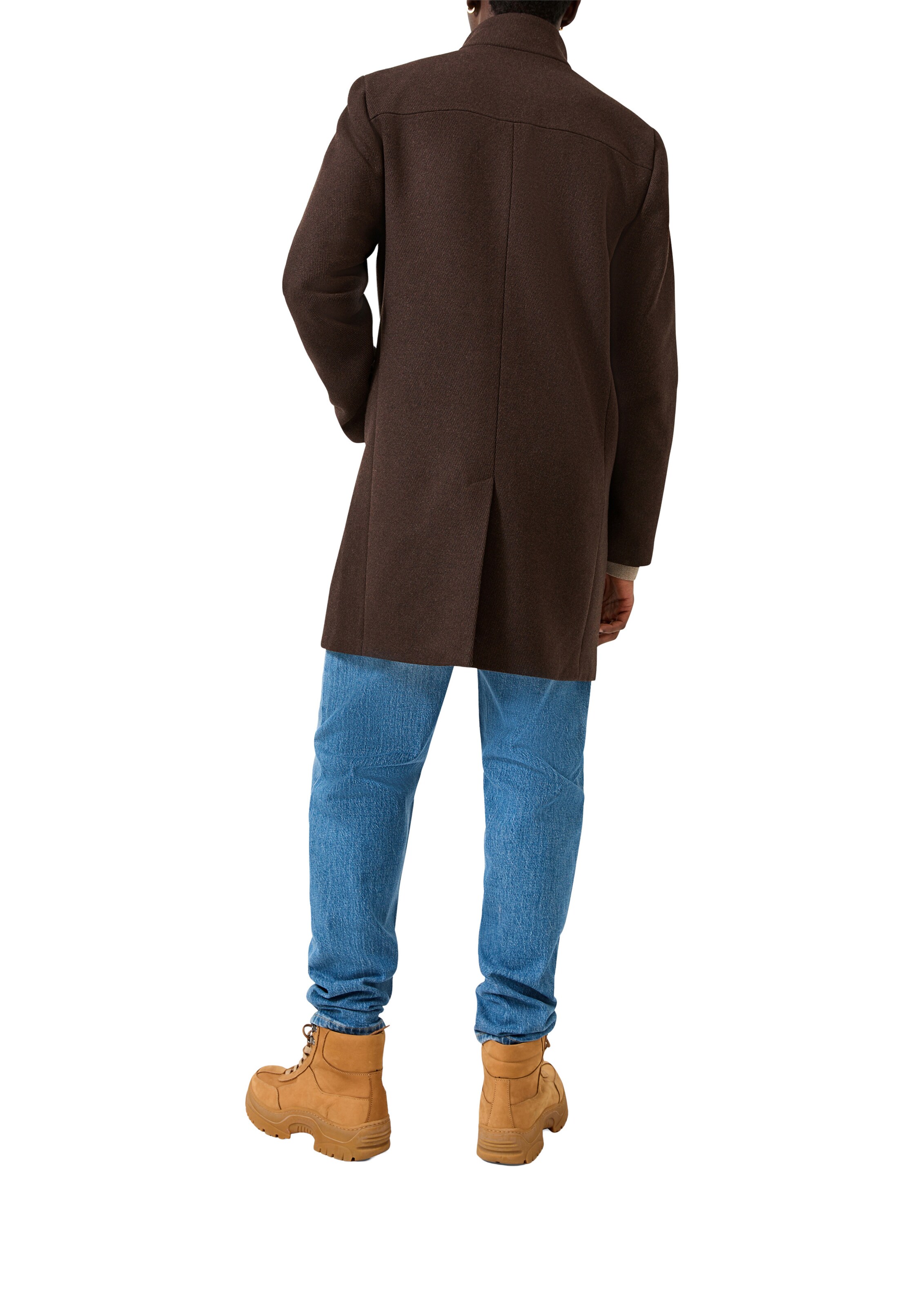 Manteau mi-saison QS en marron : derrière