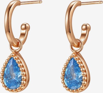 Hey Happiness - Pendientes 'March Birthstone' en oro: frente