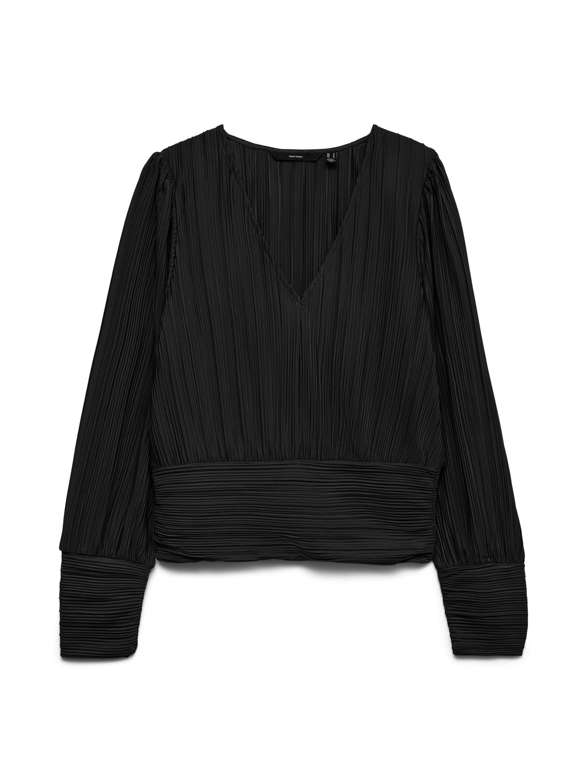 VERO MODA Blouse 'VMAurora' in Zwart: voorkant