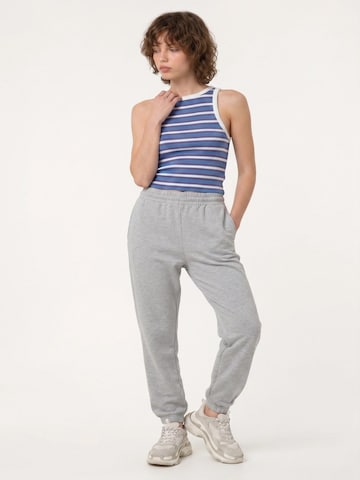 Alexa Dash Tapered Trousers in Grey: front