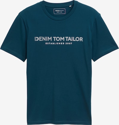 TOM TAILOR DENIM Paita värissä petrooli / valkoinen, Tuotenäkymä