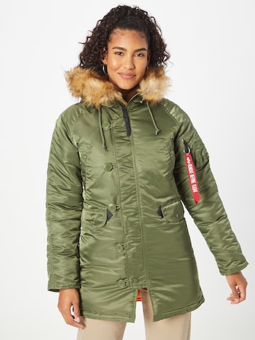 Giacca invernale di ALPHA INDUSTRIES in verde: frontale