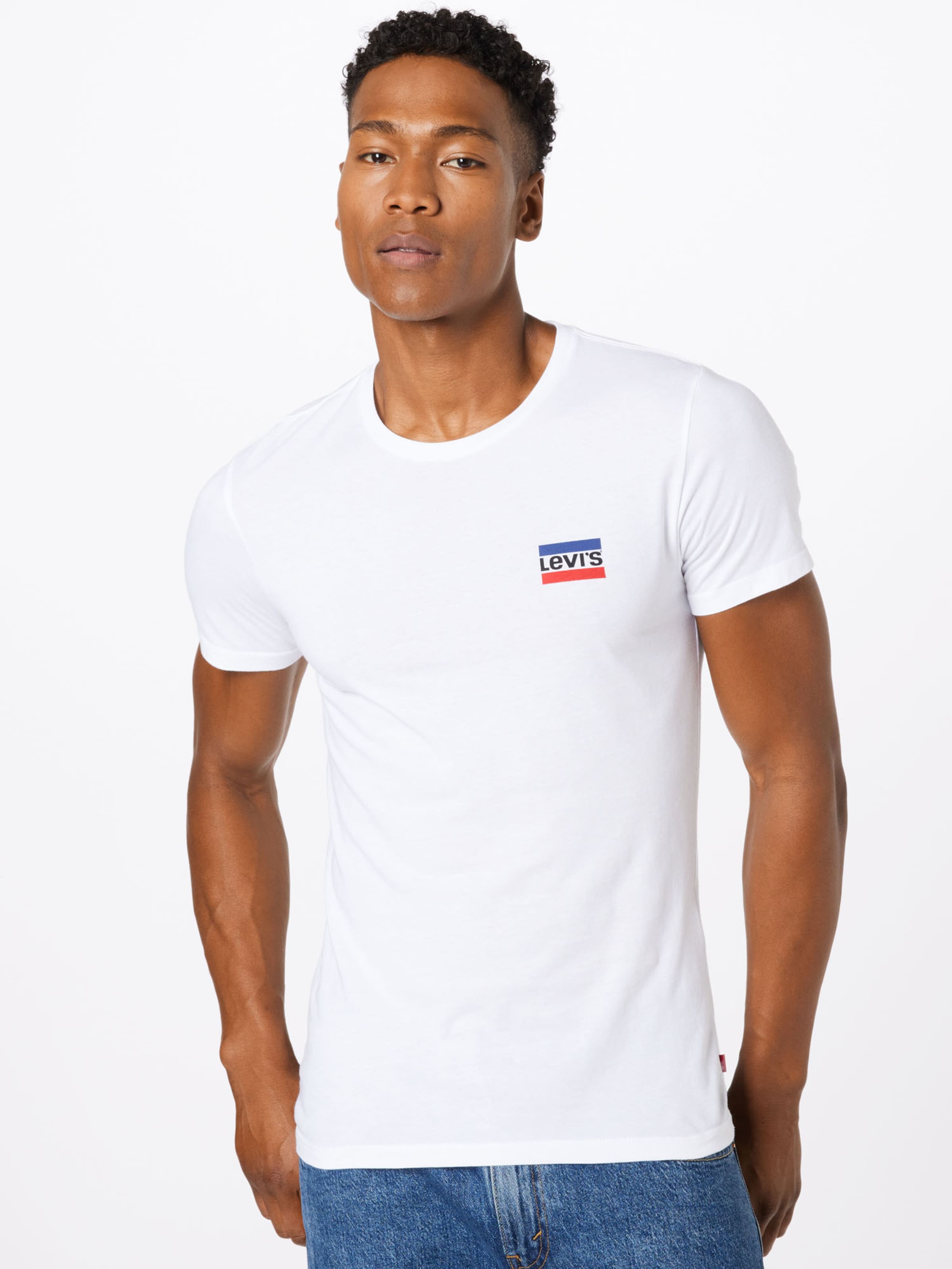 Männer Shirts LEVI'S T-Shirt in Grau, Weiß - HC32553