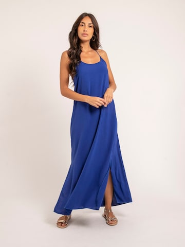 Dona Lisa Zomerjurk 'Robe longue à bretelles IGGY' in Blauw