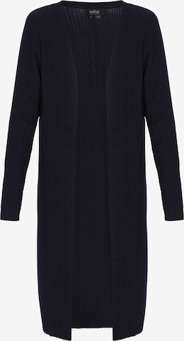 usha BLACK LABEL Gebreid vest in Blauw: voorkant