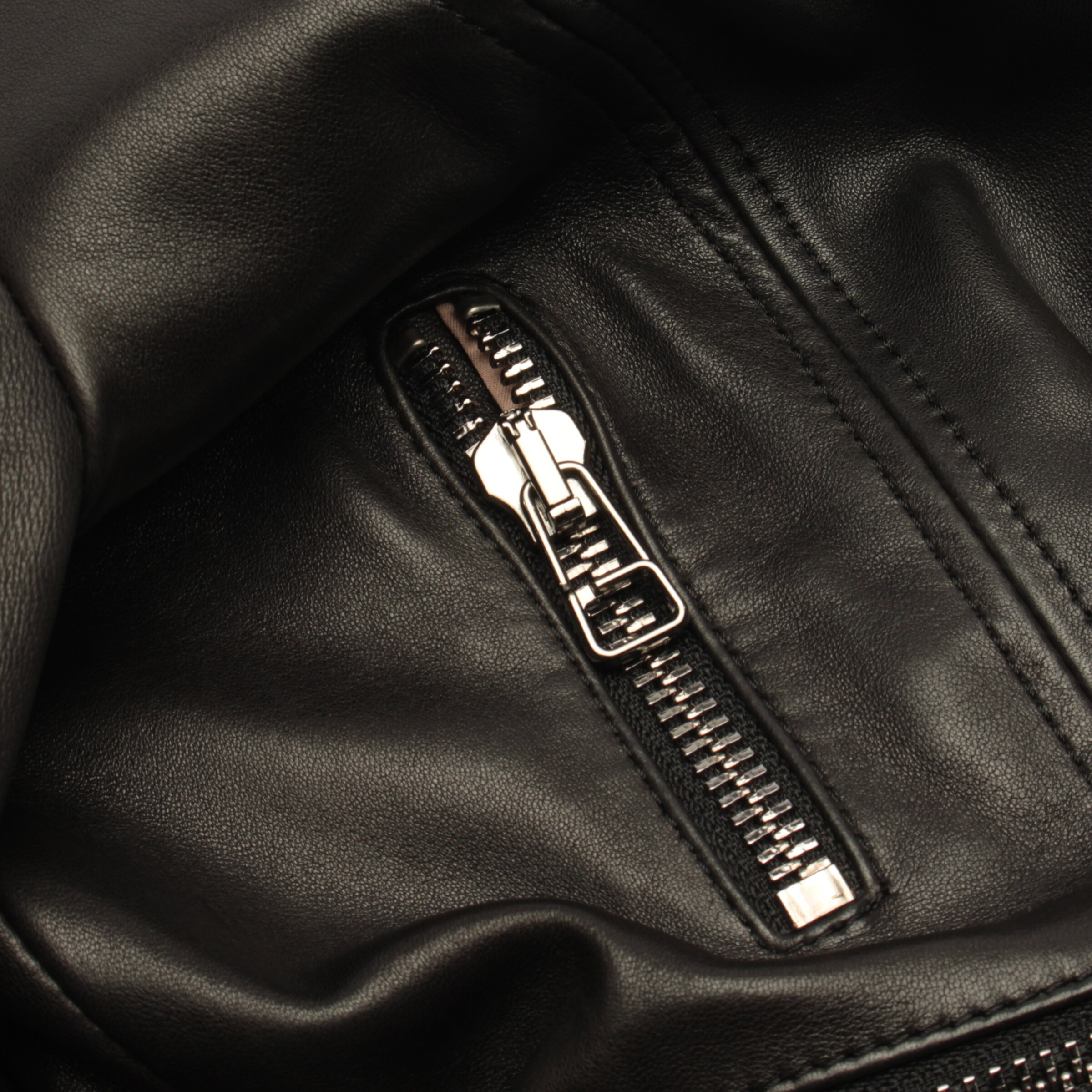 SLY 010 Lederjacke / Ledermantel S in Schwarz