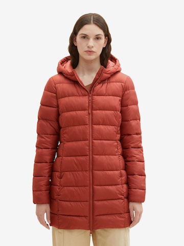 TOM TAILOR DENIM Ανοιξιάτικο και φθινοπωρινό παλτό σε κόκκινο: μπροστά