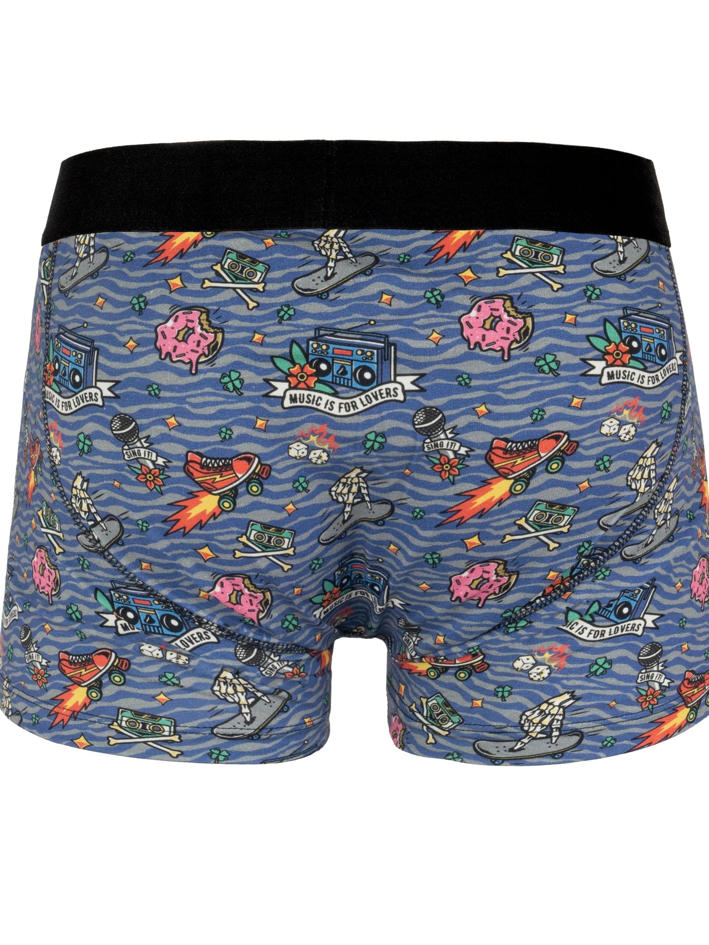 Boxer 'Music is for Lovers' di American Socks in blu