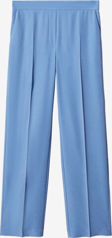 MANGO Loose fit Pleated Pants 'Marina' in Blue: front