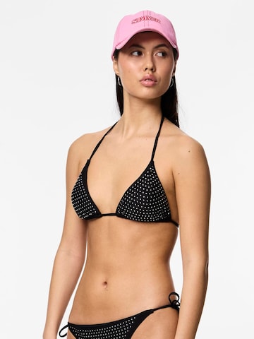 PIECES Triangel Bikinitop 'ALISA' in Schwarz