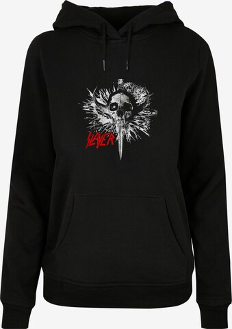 Merchcode Sweatshirt 'Slayer - Death Dagger' in Zwart: voorkant