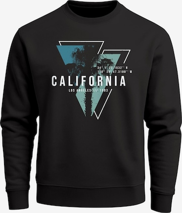 Neverless Sweatshirt 'California geometric' in Schwarz: Vorderseite