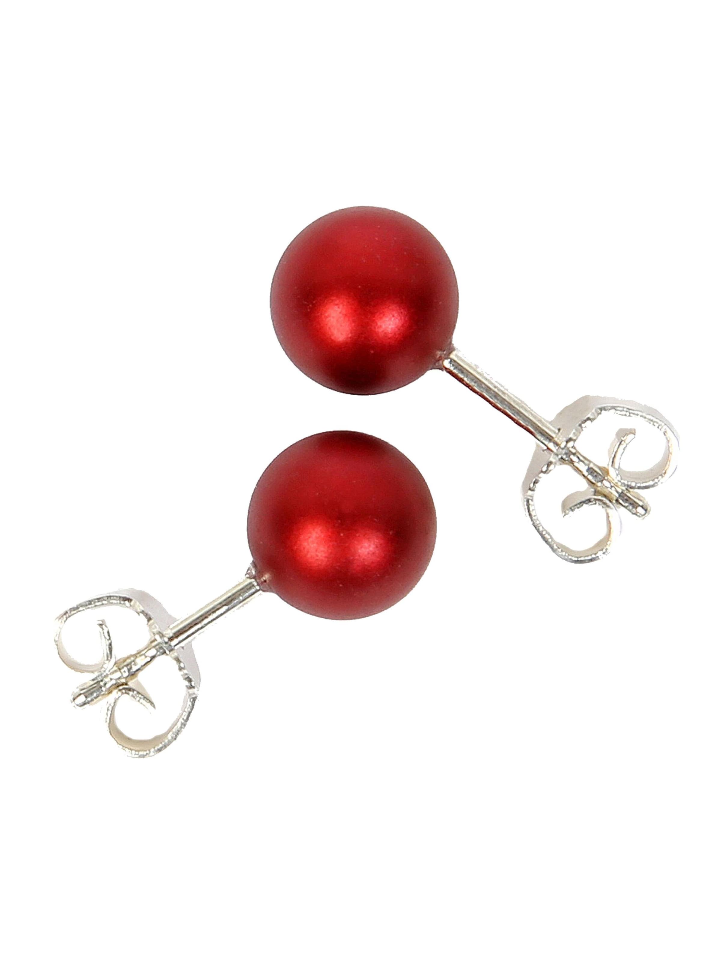 DeMarie Ohrringe in Rot: Vorderseite