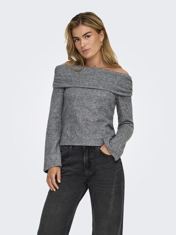 Pull-over 'LYDIA' ONLY en gris : devant
