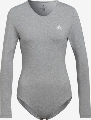 ADIDAS PERFORMANCE Athletic Bodysuit 'Essentials' in Grey: front