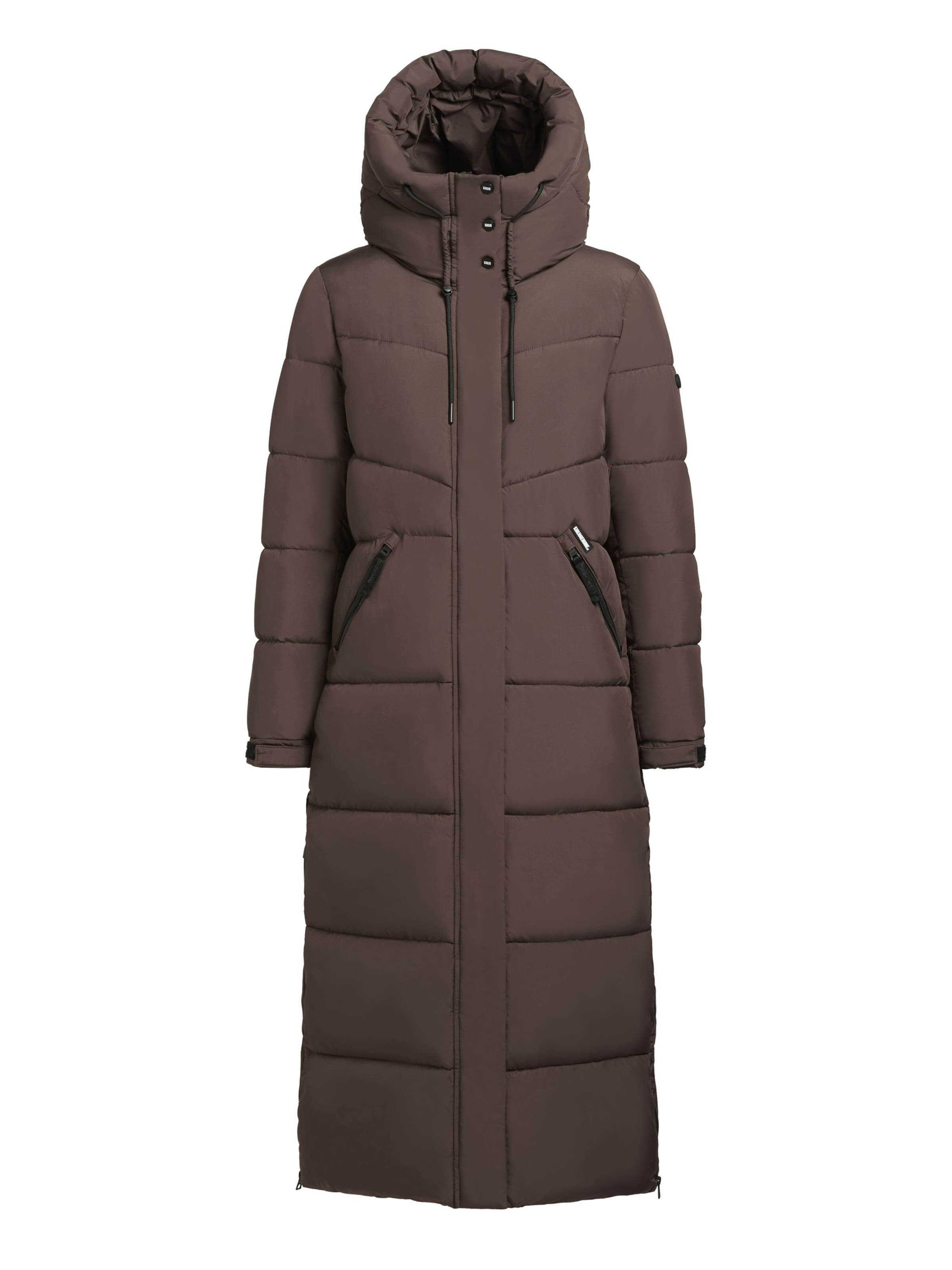 khujo Χειμερινό παλτό 'Shimanta4' σε καφέ: μπροστά