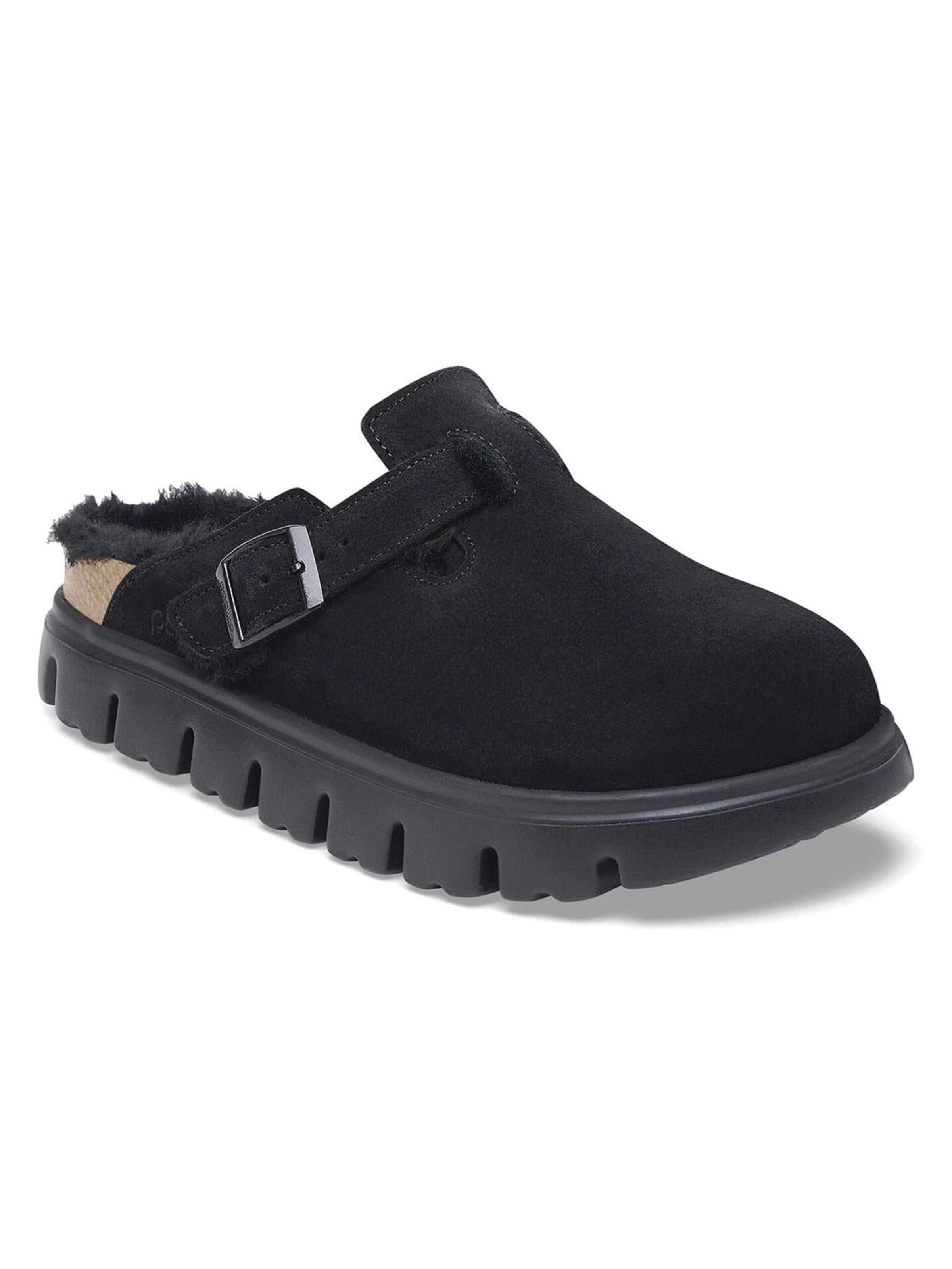 BIRKENSTOCK Klapki 'Boston Chunky Shearling' w rozmiarze 36 w kolorze czarnym, Podgląd produktu