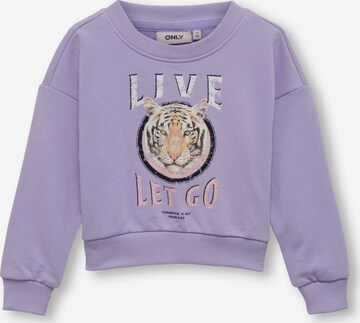 KIDS MINI GIRLSweater majica 'FANCY' - ljubičasta boja: prednji dio