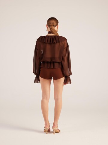 Chemisier HOLLY LOLLY en marron