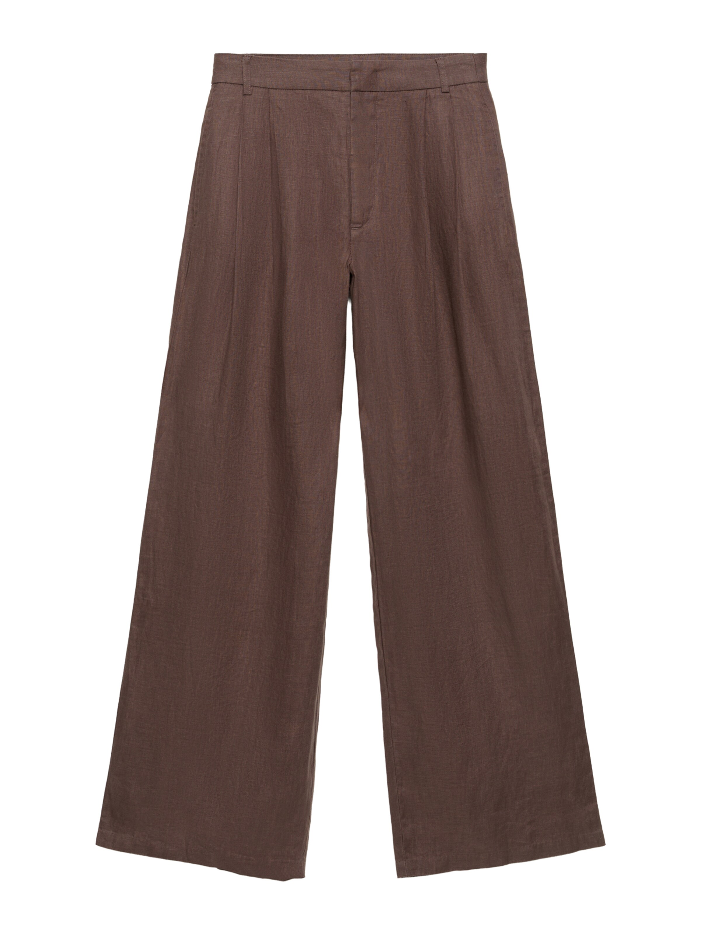 Wide Leg Pantalon à pince Pull&Bear en gris : devant