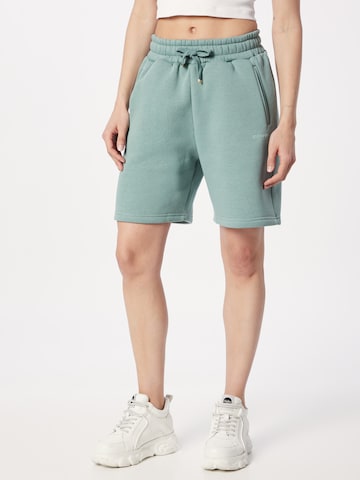 Misspap Regular Trousers in Green: front