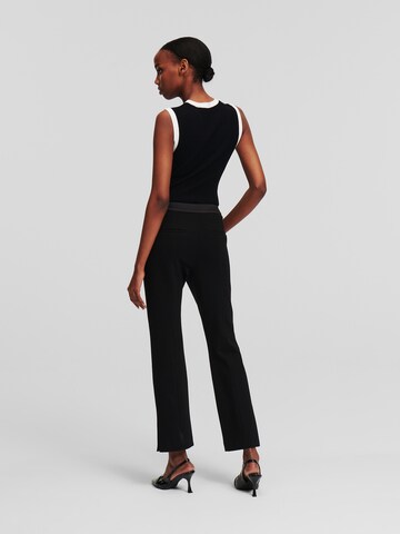 évasé Pantalon Karl Lagerfeld en noir