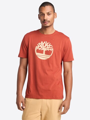 T-Shirt TIMBERLAND en rouge : devant