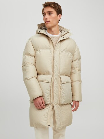 Manteau d’hiver JACK & JONES en blanc : devant