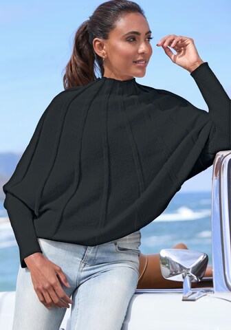 LASCANA Pulóver - fekete: elől