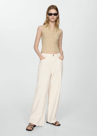 MANGO Loosefit Jeans 'Danielle' in Beige