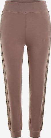 GUESS Tapered Sports trousers in Beige: front