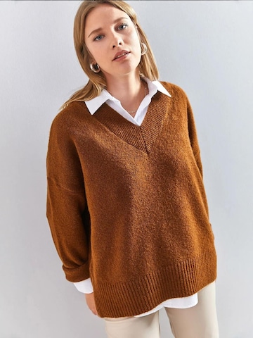 Bianco Lucci Kampsun 'Pullover', värv pruun