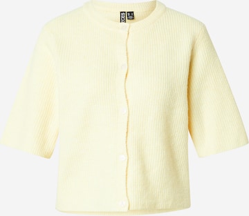 Cardigan 'PCSilly' PIECES en jaune : devant