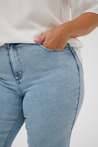 KAFFE CURVE Regular Jeans 'KCMalia' in Blau