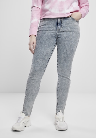 Urban Classics Skinny Jeans in Blue: front