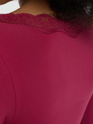 cfab - Body modelador 'Lace Bodysuit Sculpting Shapewear Longsleeve mit Slip' em rosa
