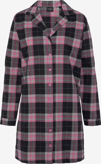VIVANCE Nachthemd in grau / pink / schwarz, Produktansicht