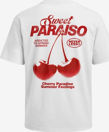 Neverless Shirt 'Sweet Cherry' in Weiß: Vorderseite
