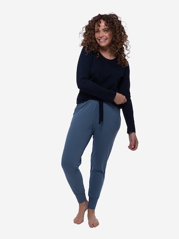 Ammann Pyjama 'Night & Home' in Blauw
