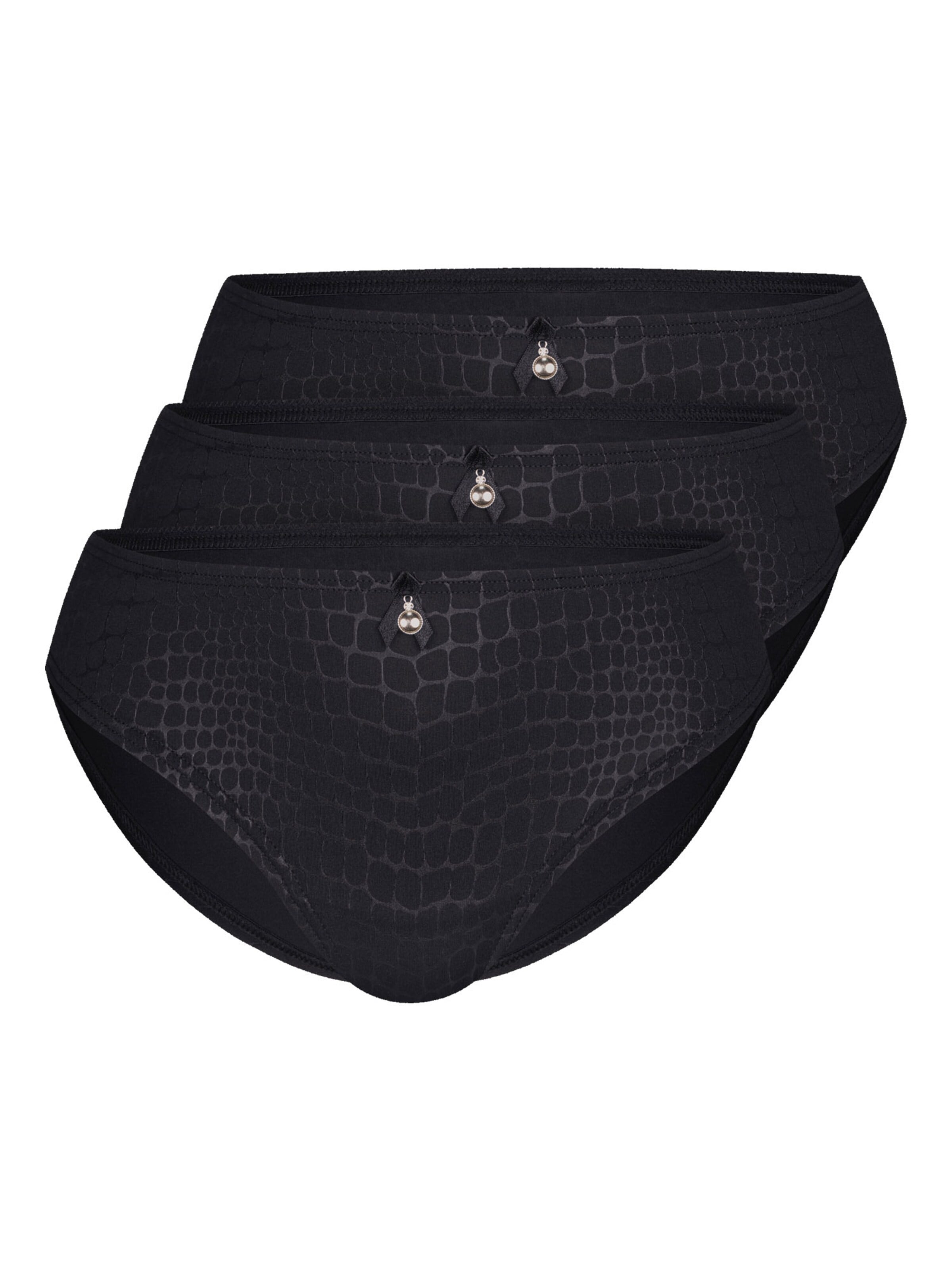 sassa Slip 'Pure Animal'‌‌‌‌ in Schwarz: Vorderseite