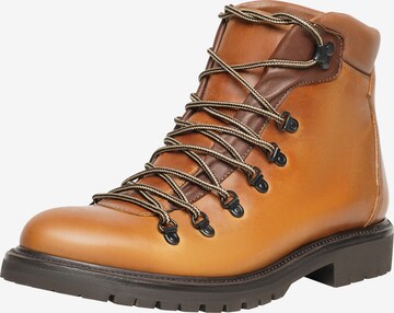 Henry Stevens Lace-Up Boots 'Barkley HB1' in Brown: front