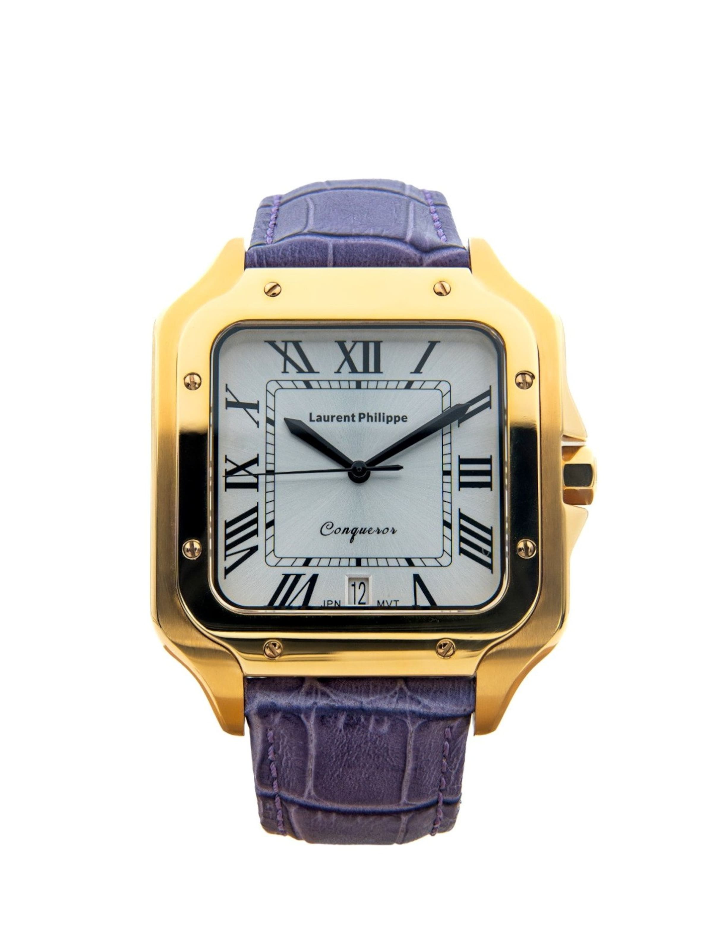 Laurent Philippe Analog Watch in Purple: front