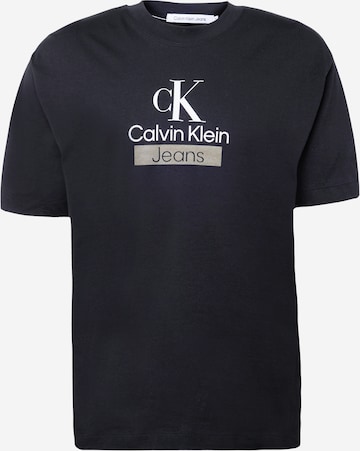 Calvin Klein Jeans Tričko – černá: přední strana