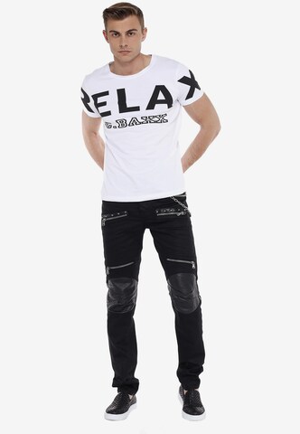 CIPO & BAXX Slimfit Jeans 'Punk Rock' in Schwarz