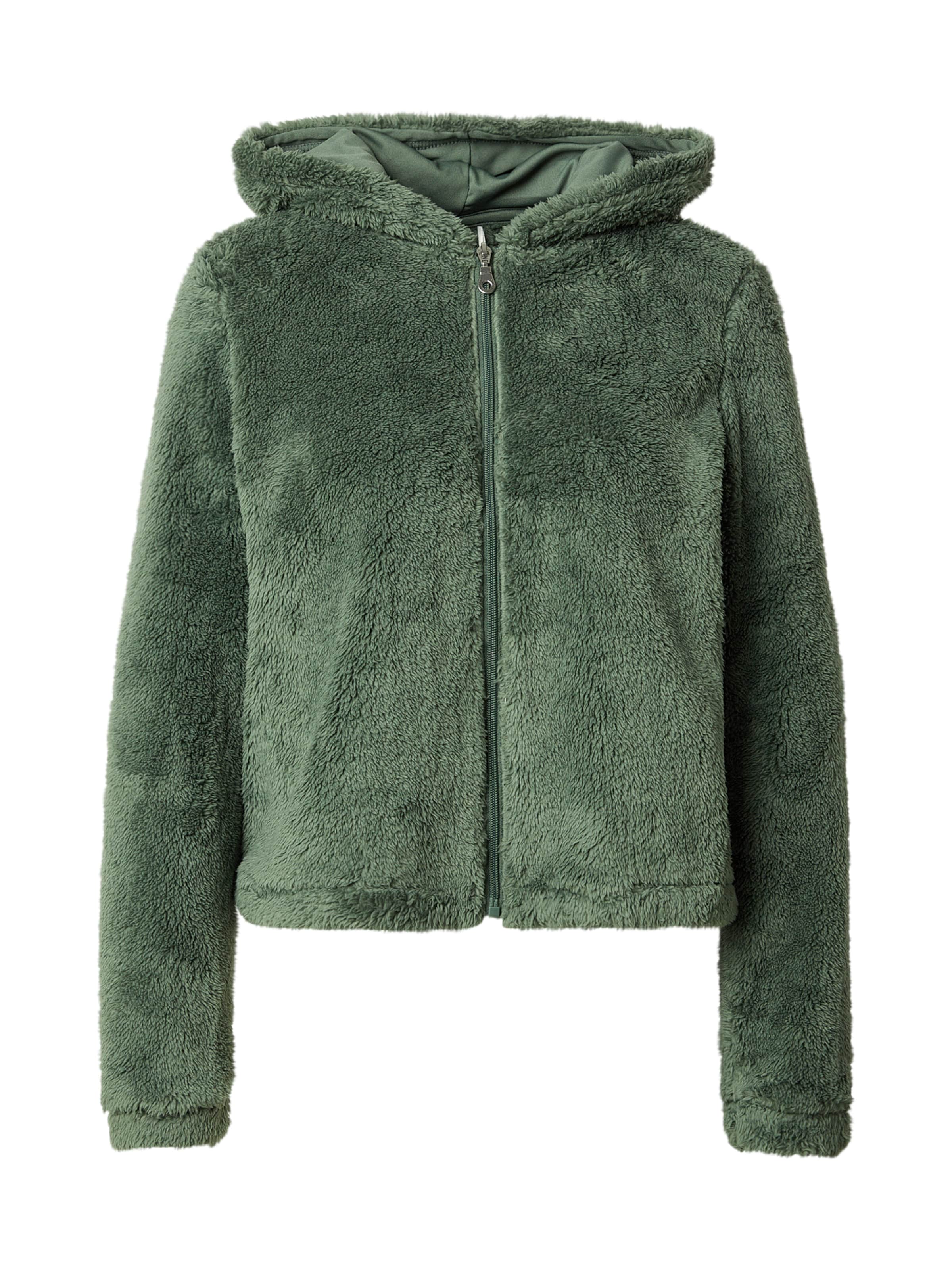 ONLY PLAY Функционално поларено яке 'ONPCas Fluf' в зелено: отпред