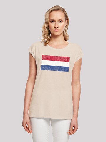 T-shirt F4NT4STIC en beige : devant
