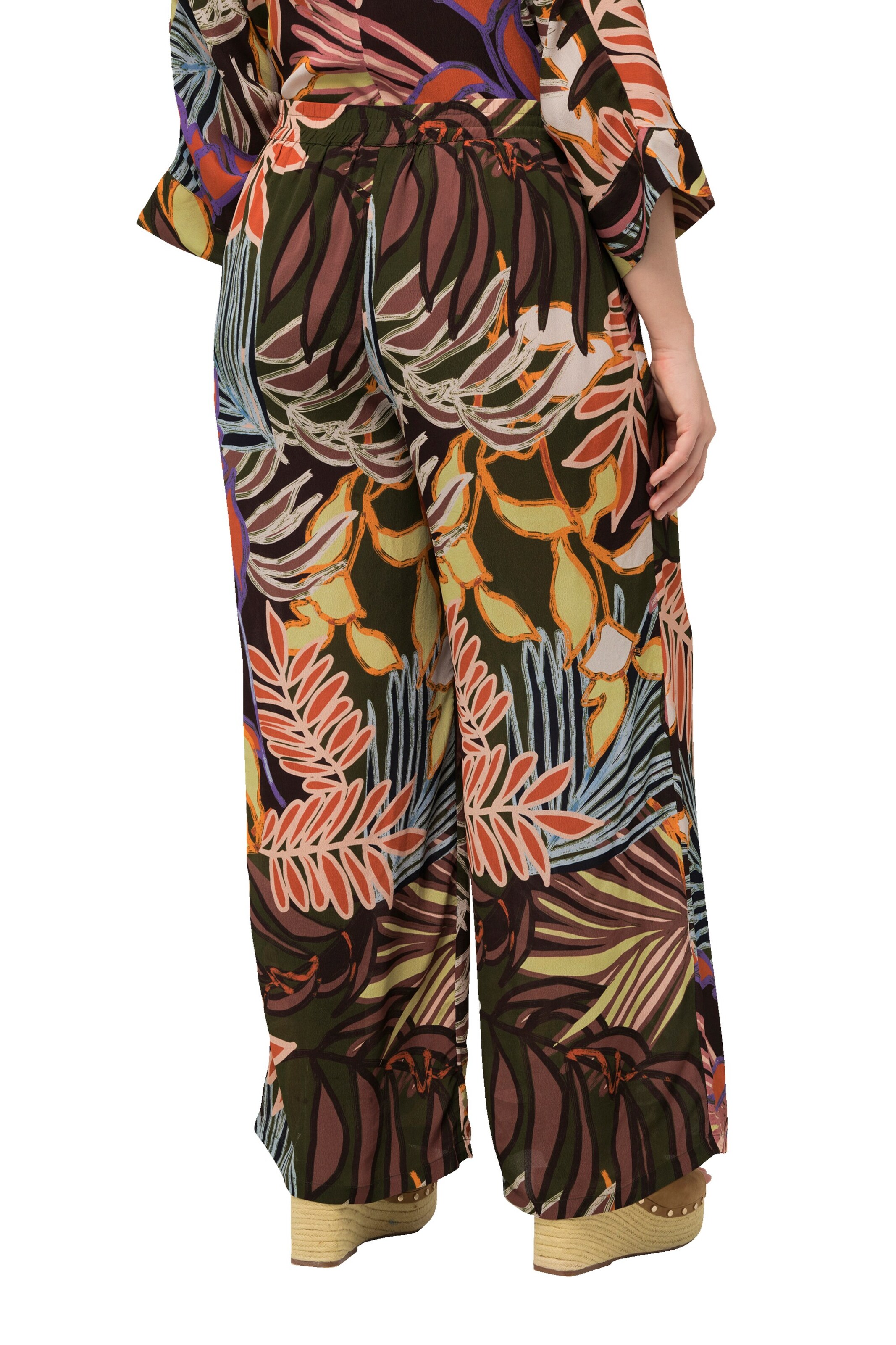 Ulla Popken Wide leg Broek in Gemengde kleuren