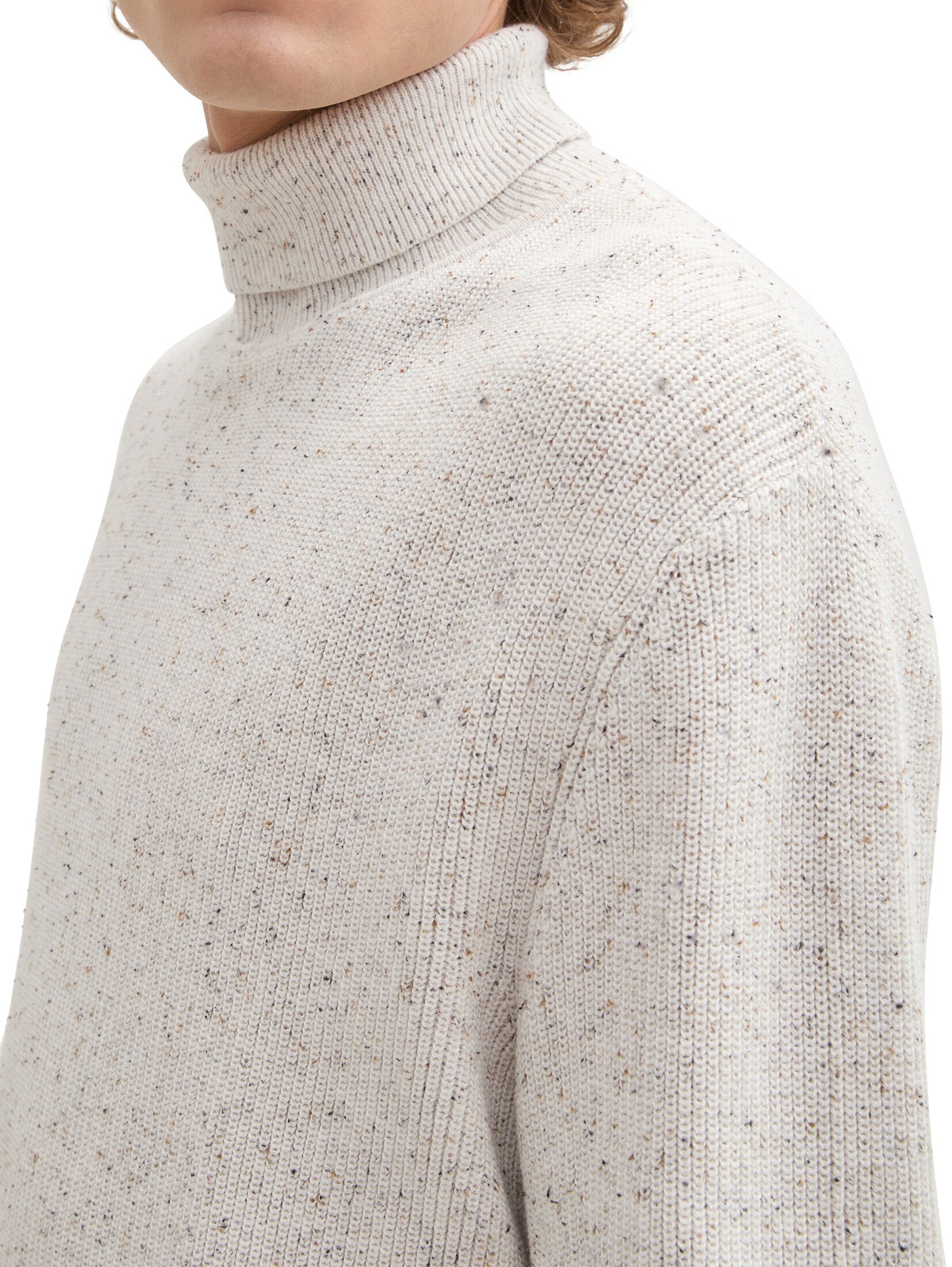 TOM TAILOR DENIM Pullover in Weiß