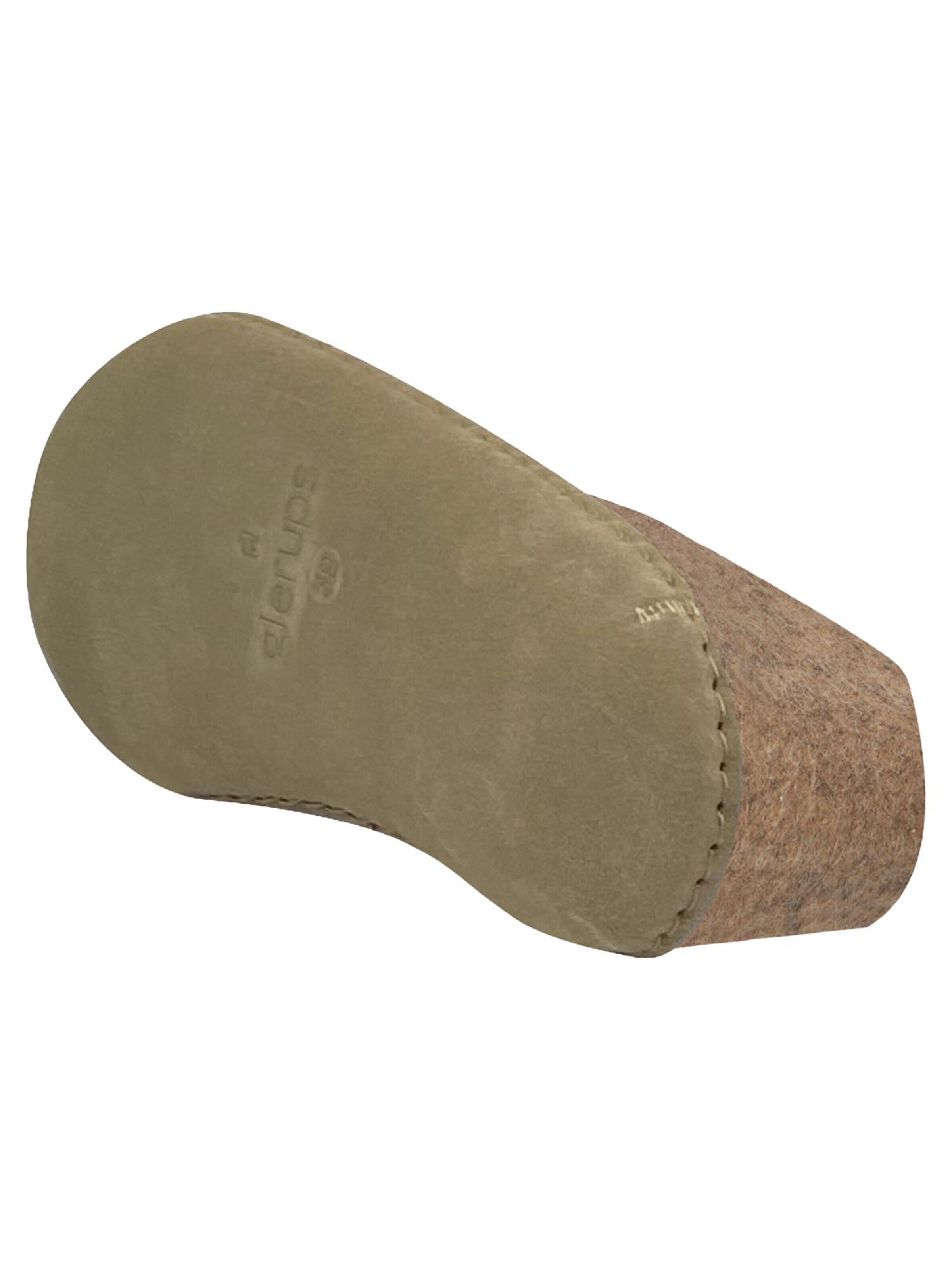 Glerups Slipper 'Ledersohle' in Beige