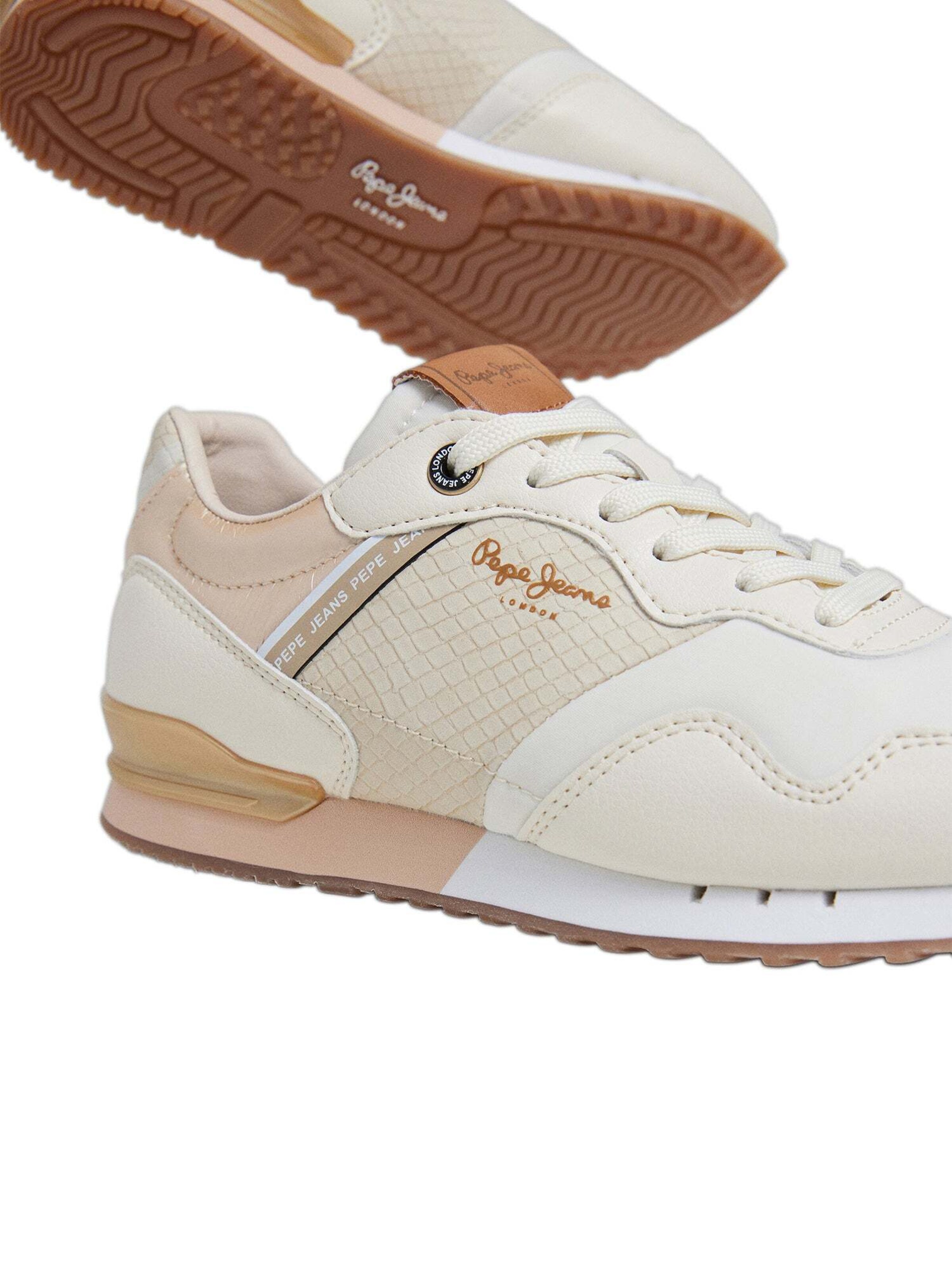 Sneaker bassa 'LONDON SNAKE' di Pepe Jeans in beige